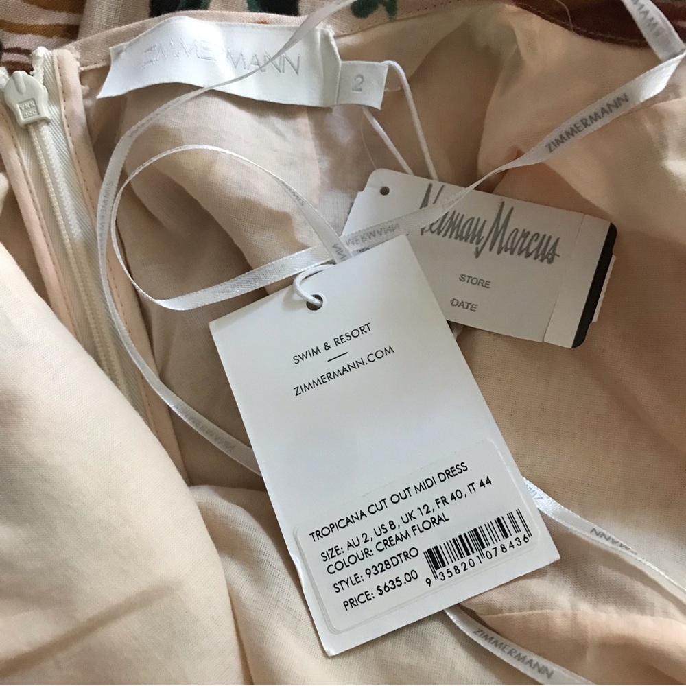Zimmermann Tropicana Linen Midi Dress - Picture 5 of 7